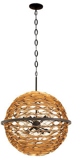 Savoy House Ventura 26" Wide Matte Black and Gold 10-Light Pendant