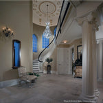 Renaissance Rock Crystal 8 Light 27" Wide Crystal Empire Chandelier