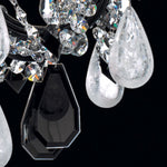 Hamilton 7 Light 24" Wide Crystal Chandelier with Black Rock Crystals