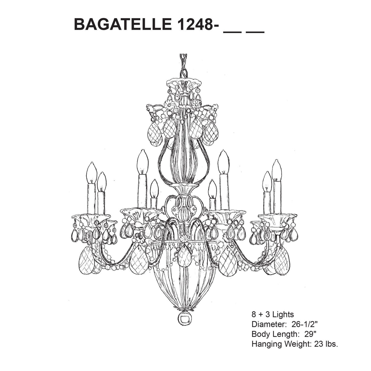 Schonbek Bagatelle Collection 26" Wide Crystal Chandelier