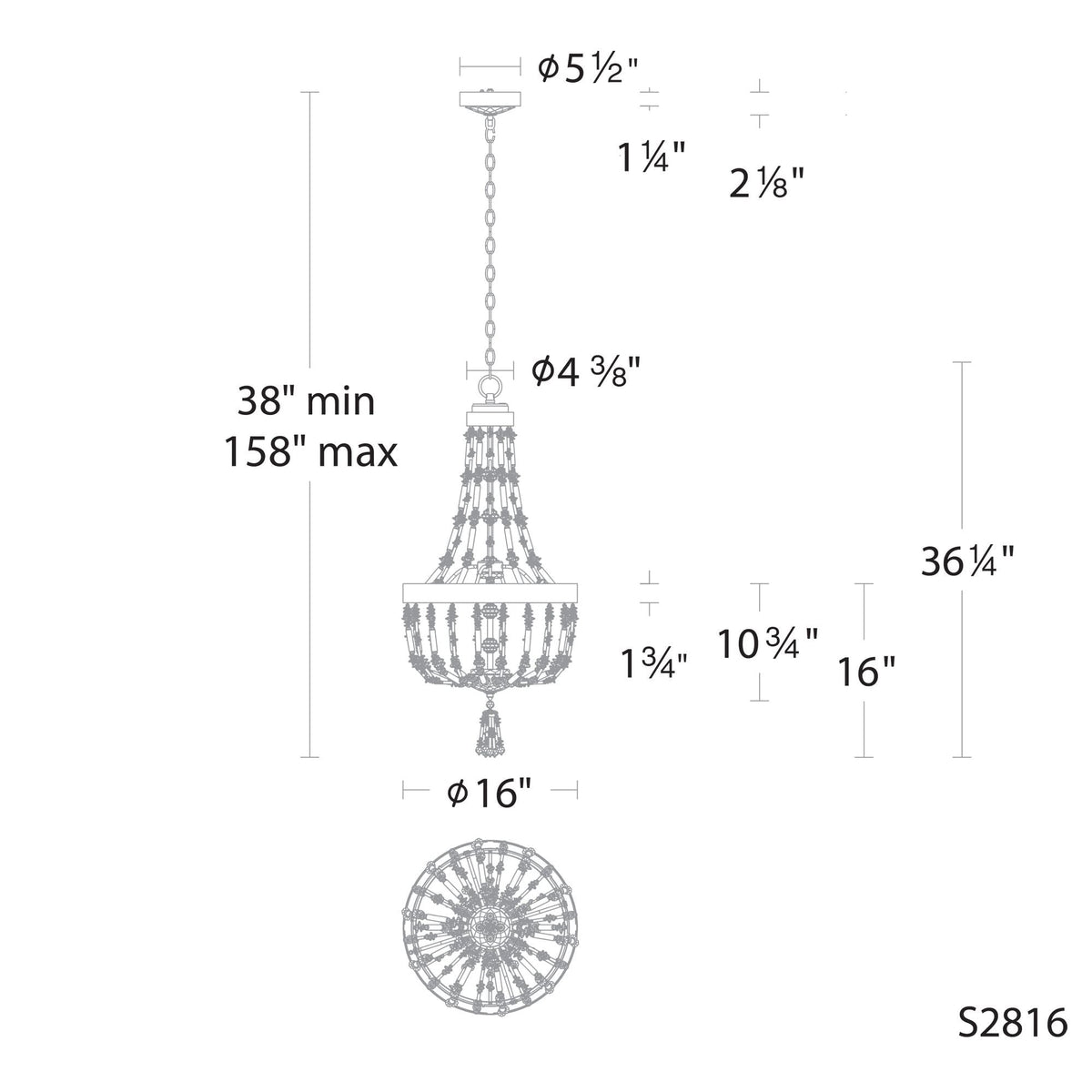 Schonbek Bali 16" Wide Heirloom Gold Clear Crystal LED Pendant