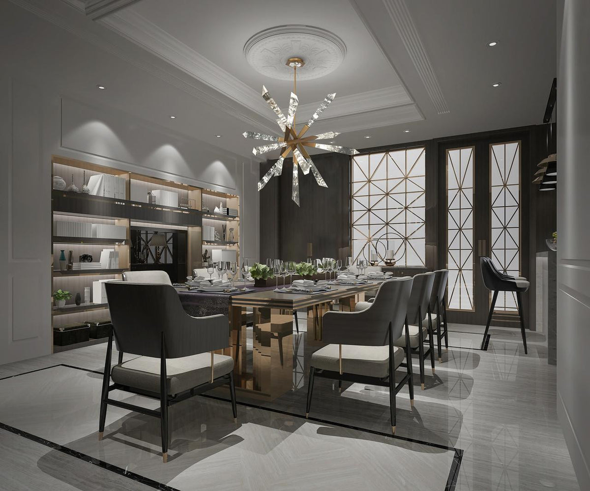 Pyramid Pendant, 6-Light, Matte Black, 29"W (7-1610-6-89 ALPQ2)