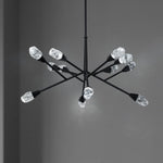 Synapse Chandelier, Integrated LED, Black, Optic Haze Quartz (BPD32232-BK YUEX014AZY)