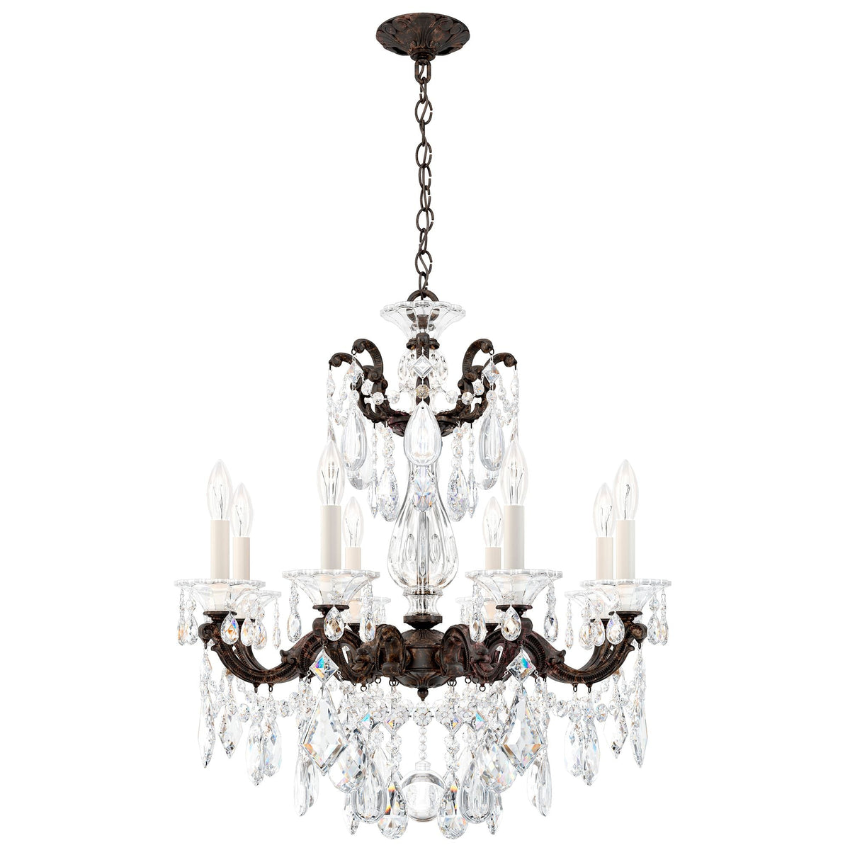 Schonbek La Scala Collection 8-Light Crystal Chandelier