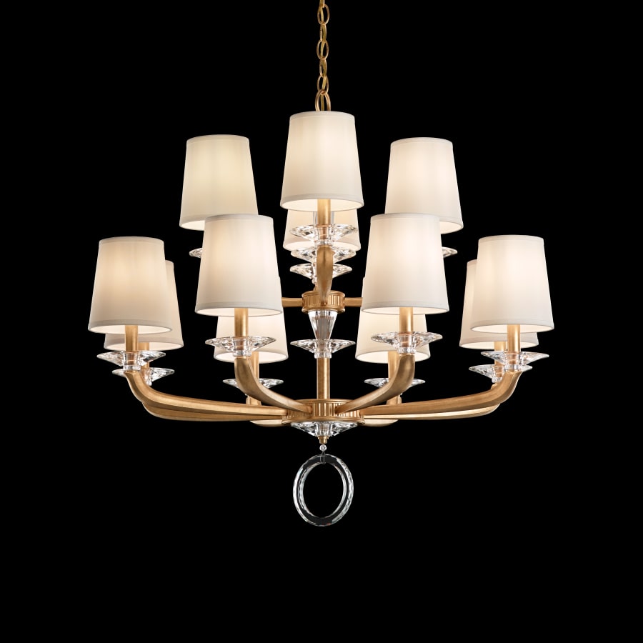 Emilea 12 Light 34" Wide Crystal Chandelier with Clear Swarovski Optic Crystals