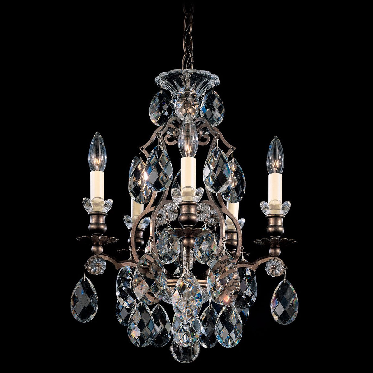 Schonbek Renaissance 14 1/2" Wide Gold Crystal Chandelier