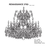 Schonbek Renaissance Collection 40" Wide Crystal Chandelier