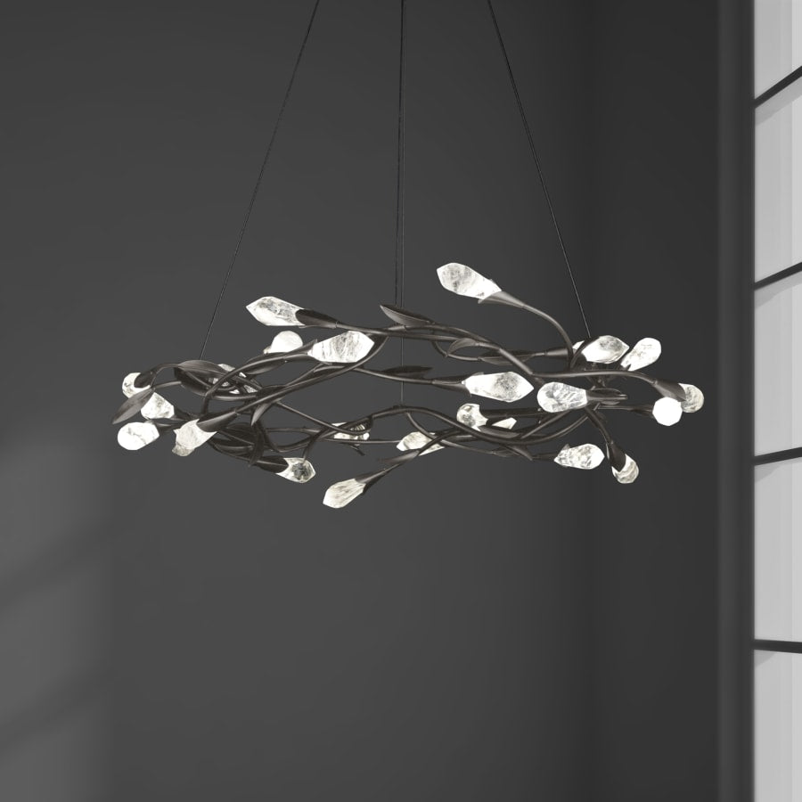 Secret Garden 36" Wide LED Crystal Ring Chandelier
