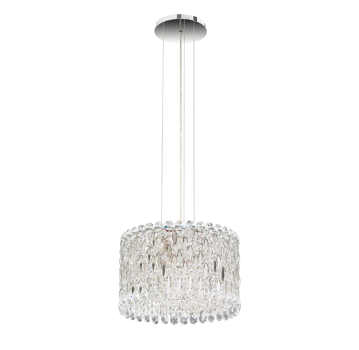 Schonbek Sarella 15" Wide Polished Steel 8-Light Pendant