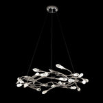 Schonbek Secret Garden 34" Wide Antique Silver Crystal 1-Lt Pendant