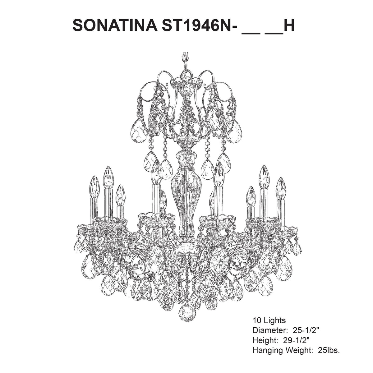 Schonbek Sonatina 25 1/2" Wide Gold Crystal Chandelier
