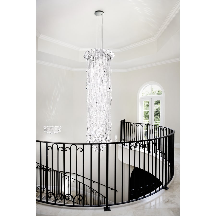 Trilliane Strands 8 Light 28-1/2" Tall Flush Mount Ceiling Fixture with Heritage Crystals