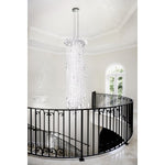 Trilliane Strands 8 Light 28-1/2" Tall Flush Mount Ceiling Fixture with Heritage Crystals