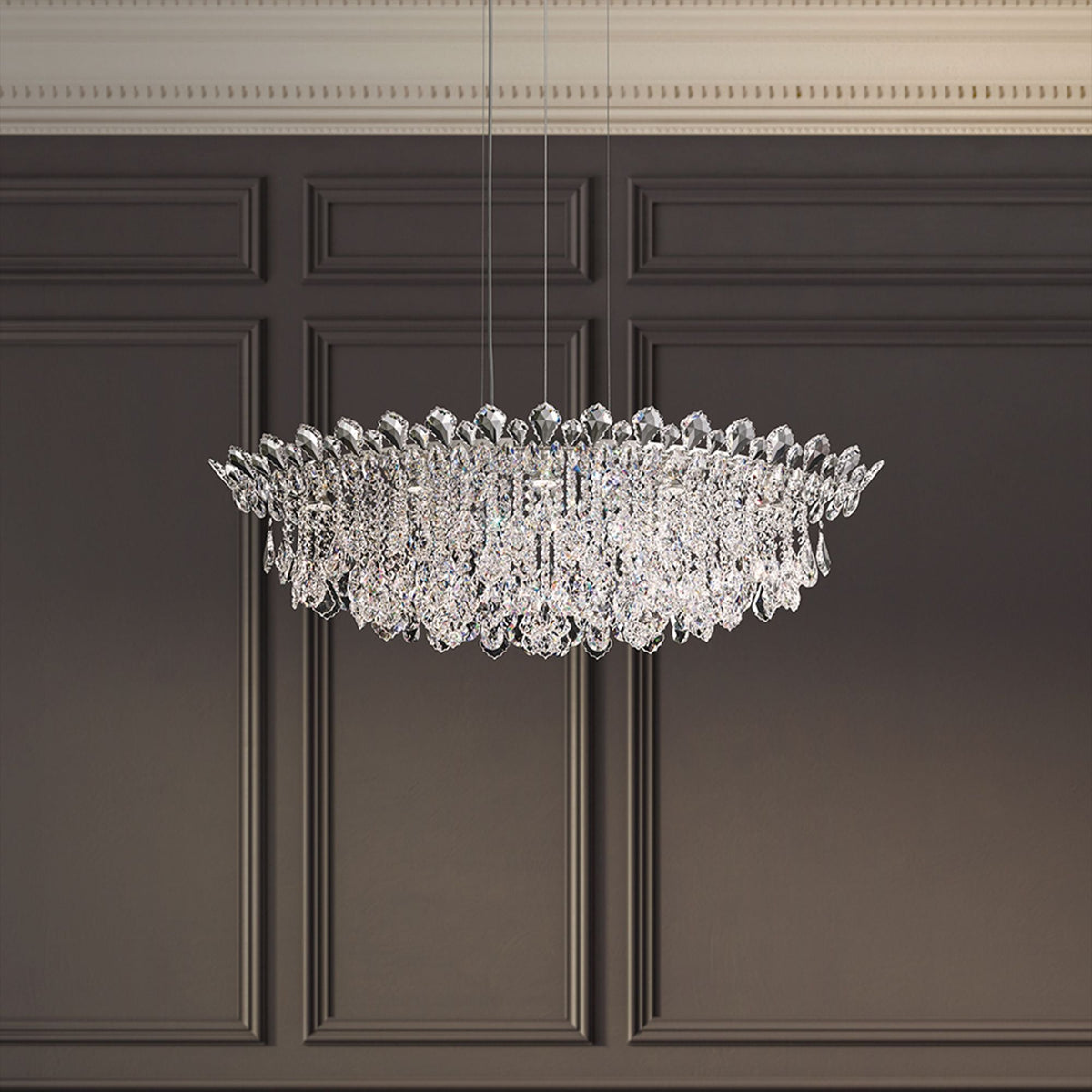 Schonbek Trilliane Cluster 45" Wide Crystal Pendant Light