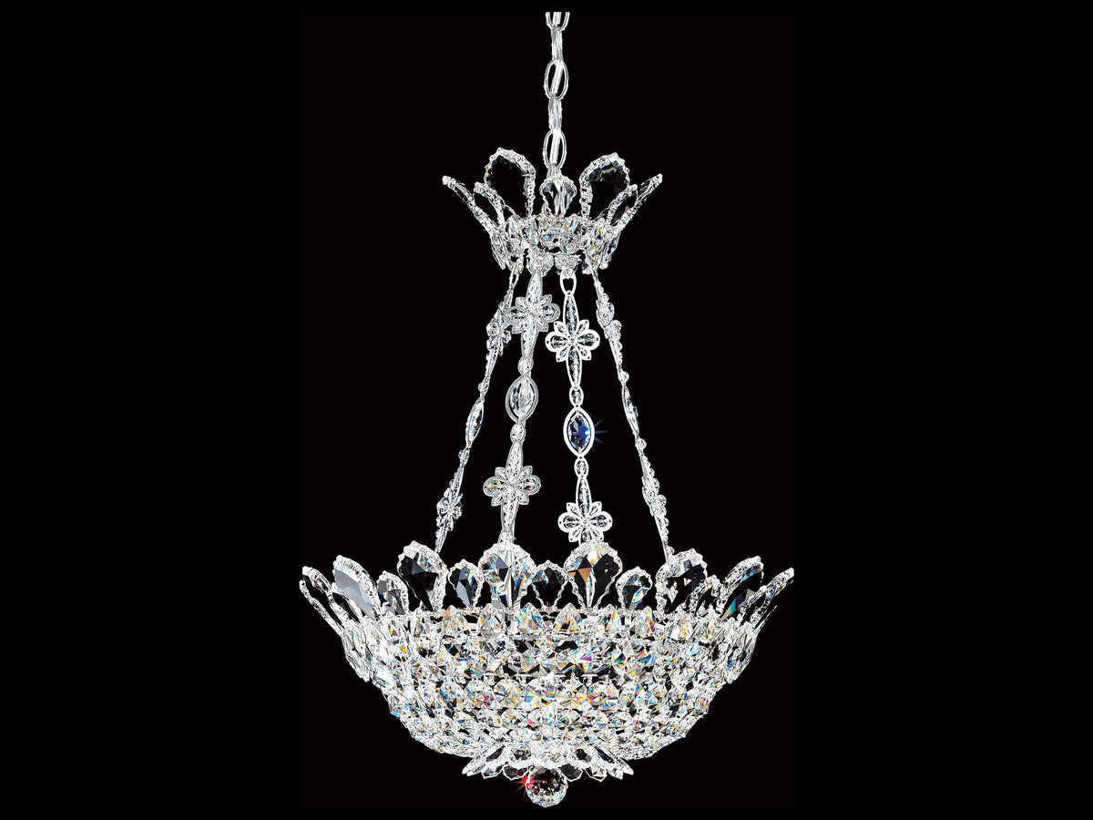 Schonbek Trilliane 8-Light Silver Crystal Bowl Pendant