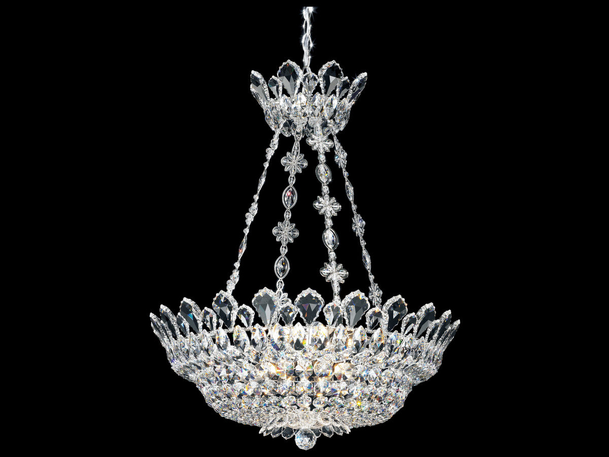 Schonbek Trilliane 12-Light Silver Crystal Bowl Pendant