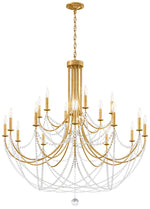 Schonbek Verdana 43" Wide Gold 18-Light 2-Tier Pendant Light
