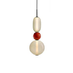 Multiple Shapes Colored Glass Pendant Light Metal Pendant Lighting