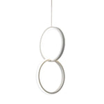 Interlocking Dual Ring Design Pendant Lighting Aluminum Acrylic LED Ceiling Light