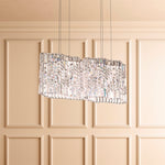 Selene 11"H x 27"W 4-Light Crystal Pendant in Polished Stainless