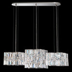 Selene 11"H x 39"W 6-Light Crystal Pendant in Polished Stainless