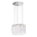 Selene 13.5"H x 18"W 6-Light Crystal Pendant in Polished Stainles