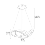 Interweaving Curved Decor Dimmable LED Adjustable Modern Pendant Lighting