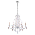 Siena 23.5"H x 24.5"W 6-Light Crystal Chandelier in Antique Silve