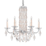 Siena 23.5"H x 24.5"W 6-Light Crystal Chandelier in Antique Silve