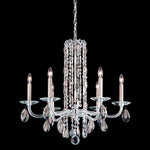 Siena 23.5"H x 24.5"W 6-Light Crystal Chandelier in Antique Silve