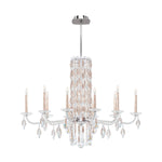 Siena 30"H x 40.5"W 10-Light Crystal Chandelier in Antique Silver