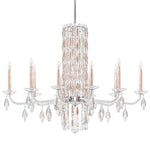 Siena 30"H x 40.5"W 10-Light Crystal Chandelier in Antique Silver