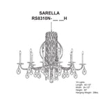 Siena 30"H x 40.5"W 10-Light Crystal Chandelier in Polished Stain