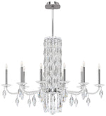 Siena 30"H x 40.5"W 10-Light Crystal Chandelier in Polished Stain