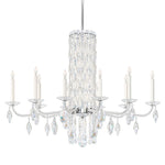 Siena 30"H x 40.5"W 10-Light Crystal Chandelier in White