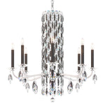 Siena 31"H x 30"W 8-Light Crystal Chandelier in Black