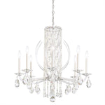Siena 31"H x 30"W 8-Light Crystal Chandelier in White