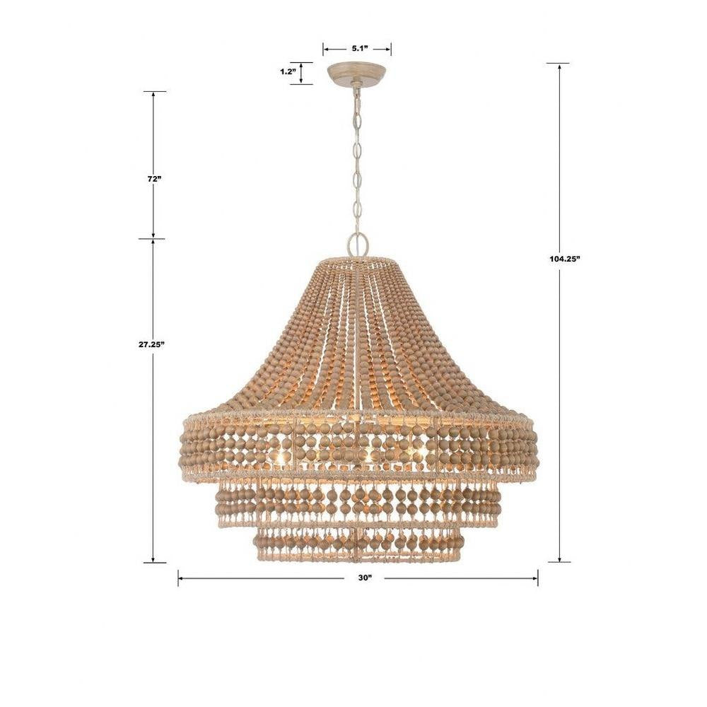 Bailey Street Home - 49-BEL-4956146 - Mackenzie Quadrant - 8 Light Chandelier-27.25 Inches Tall and 30 Inches Wide