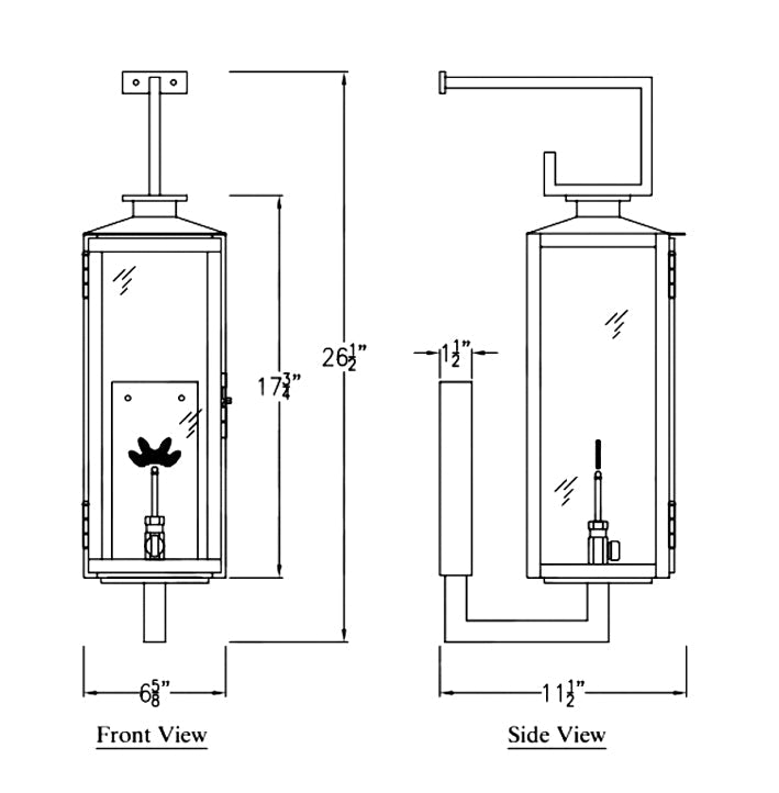 Black Outdoor Lantern lamp