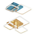 Squares Artistic Dimmable LED Modern Ceiling Lights Flush Mount Lighting