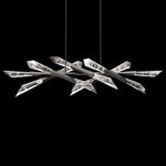 Solitude 13.6"H x 59.6"W 12-Light Crystal Linear Pendant in Antiq