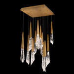 Solitude 22"H x 20"W 13-Light Crystal Multi-Light Pendant in Aged