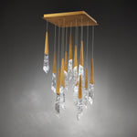 Solitude 22"H x 20"W 13-Light Crystal Multi-Light Pendant in Aged