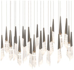Solitude 22"H x 53"W 23-Light Crystal Multi-Light Pendant in Anti