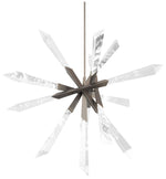 Solitude 35 1/2"W Antique Nickel Crystal LED Pendant Light