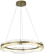 Solstice 35 3/4" Wide Soft Gold and Glass LED Pendant Light