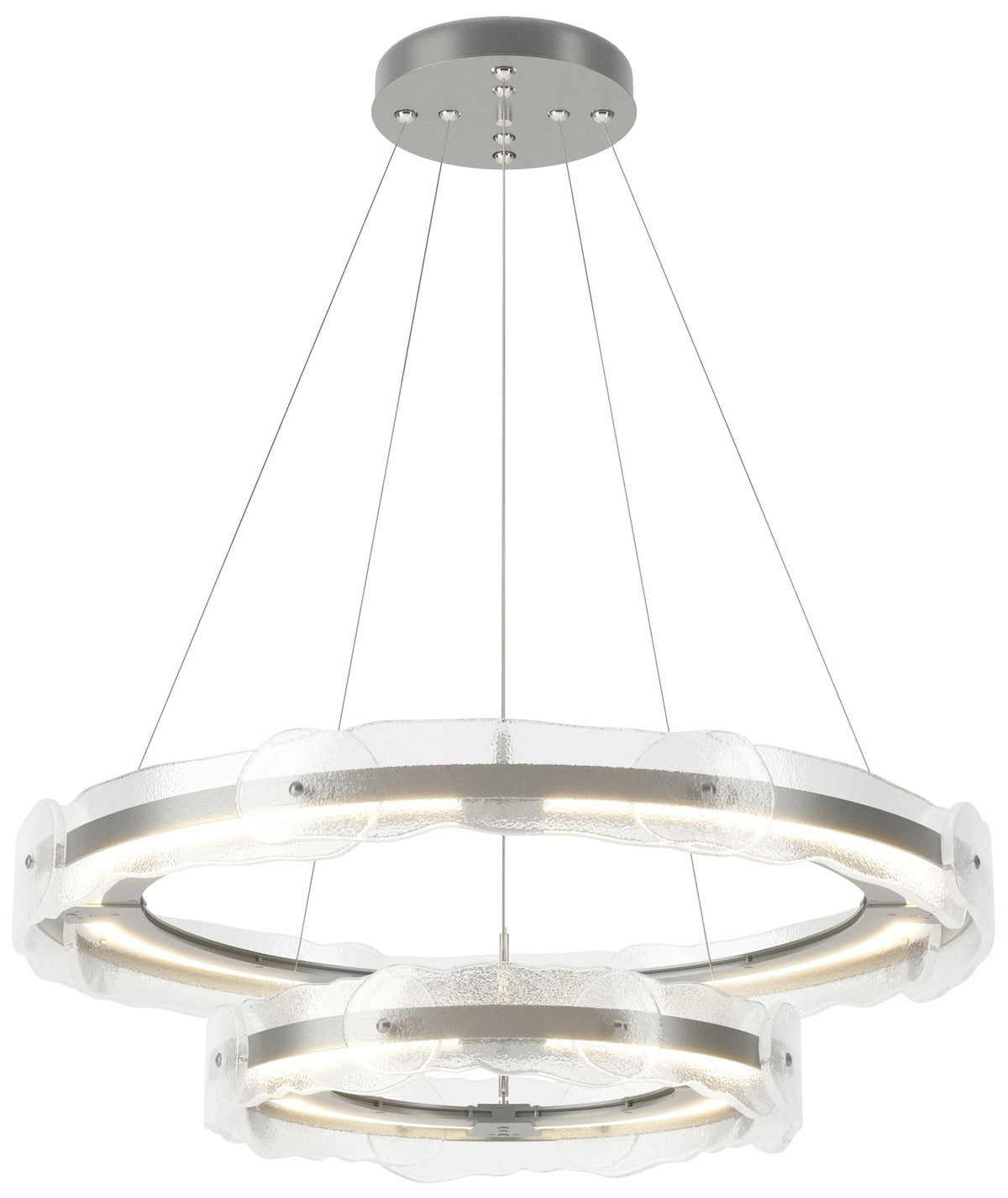 Solstice 36.6"W TieredStandard LED Pendant w/ Clear Glass Shade
