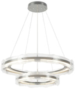 Solstice 36.6"W TieredStandard LED Pendant w/ Clear Glass Shade