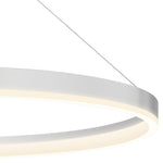 Sonneman Corona 31 1/2"W Satin Aluminum LED Pendant Light