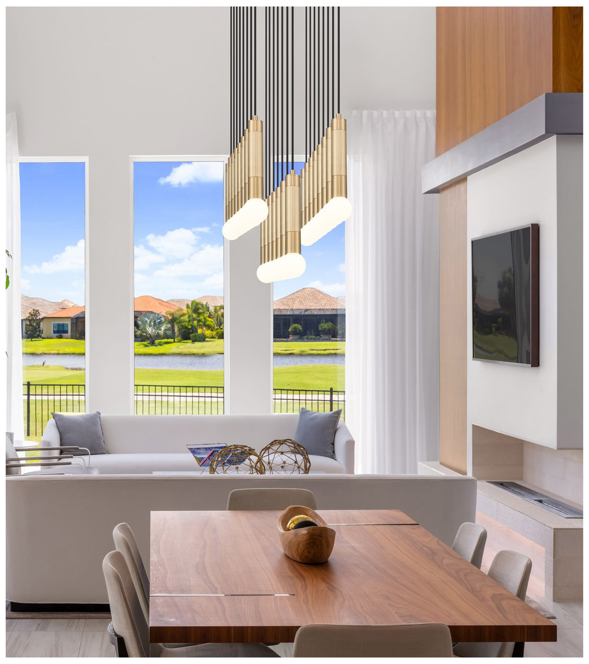 Stari by Z-Lite Modern Gold 23 Light Linear Chandelier